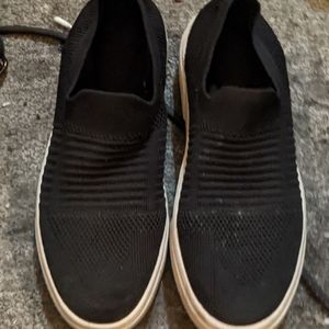 A New Day Womens Black Slip-On Shoes